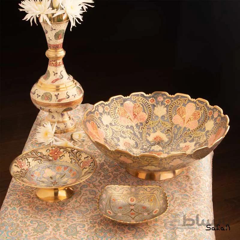 ست پذیرایی برنجی میناکاری کد 197