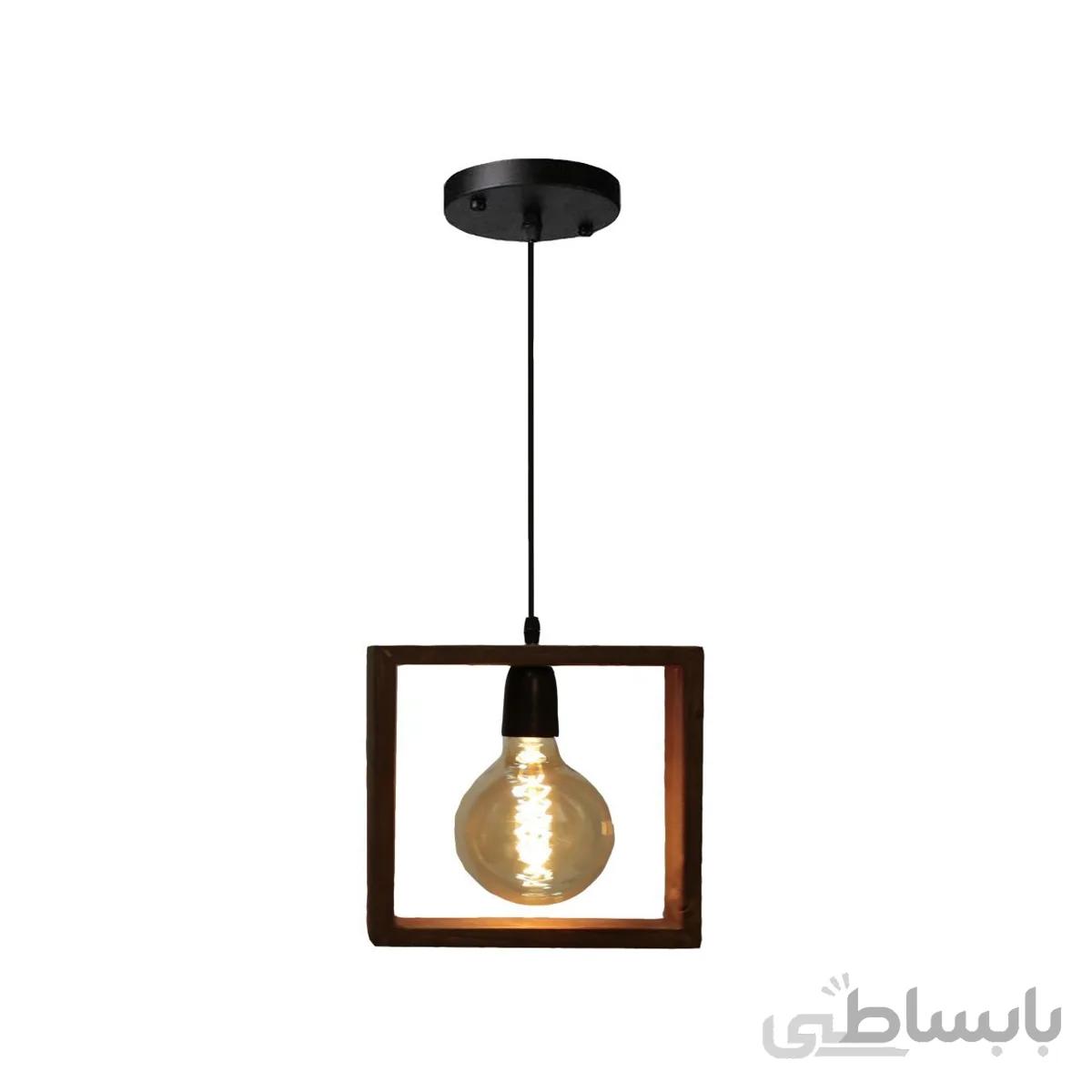 چراغ آویز چوبی مدل R