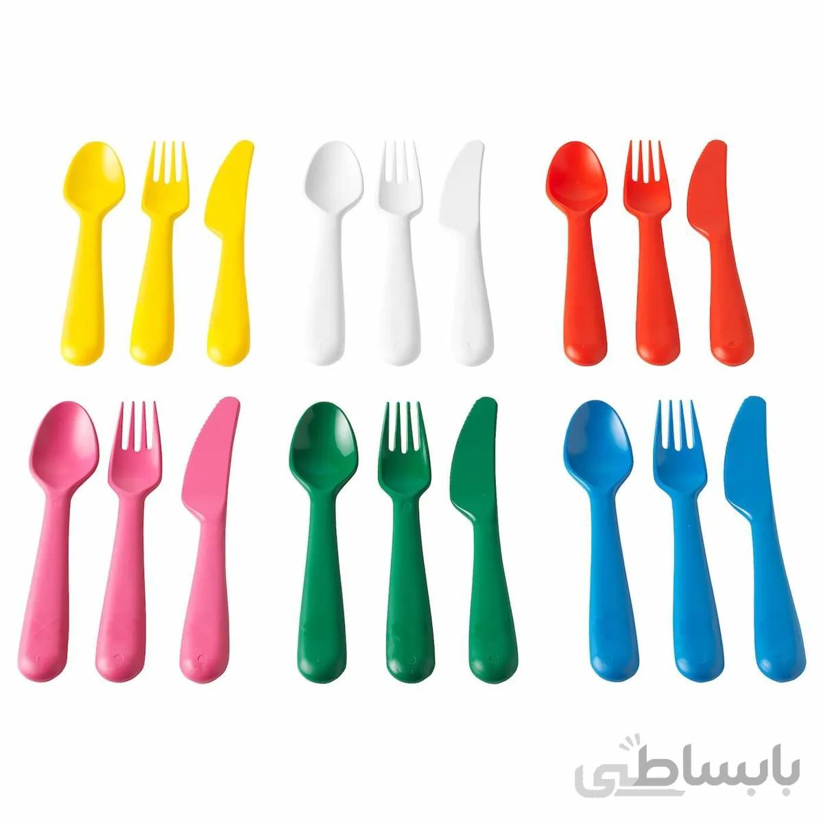 سرویس قاشق چنگال کودک ایکیا مدل KALAS (ست ۶ نفره)