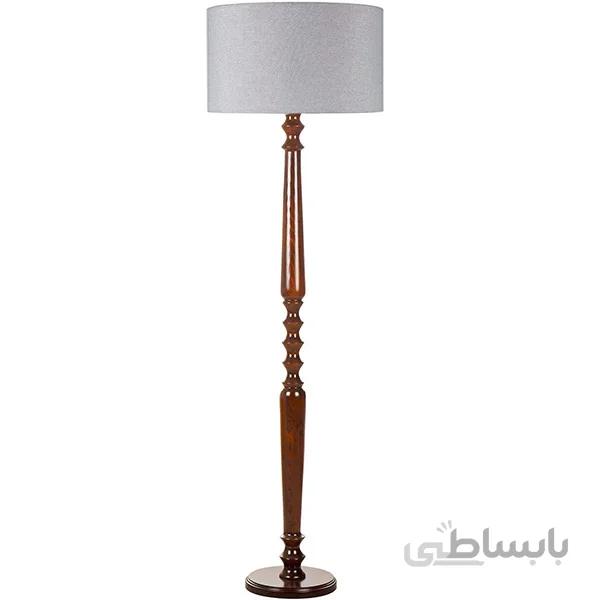 آباژور ایستاده چوبی چشمه نور مدل ML7016/F-T شید طوسی