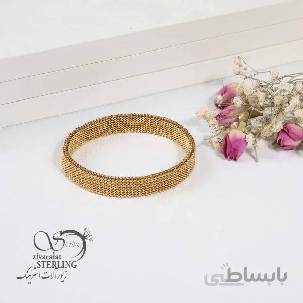 دستبند زنانه طرح طلا ریزبافت