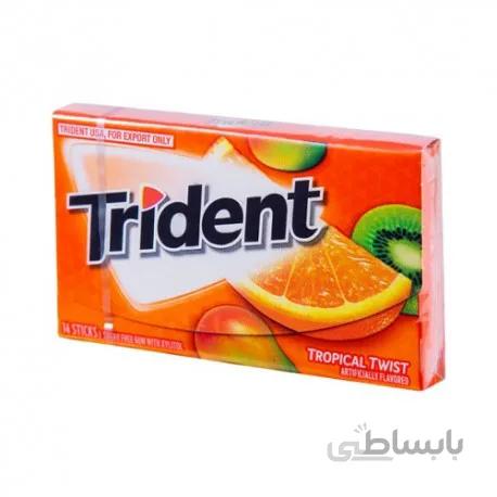 آدامس تریدنت TRIDENT با طعم میوه های استوایی 14 عددی ا 00671
