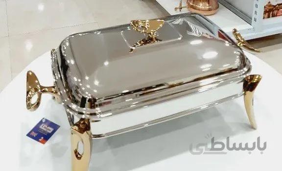 سوفله خوری مستطیل متوسط قایقی طلایی 3847
