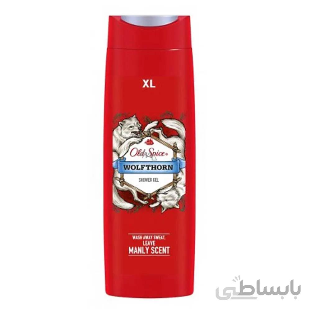 ژل دوش مردانه OLD SPICE مدل WOLFTHORN در حجم 400 میلی لیتر ا shower gel old spice model wolfthorn 400ml