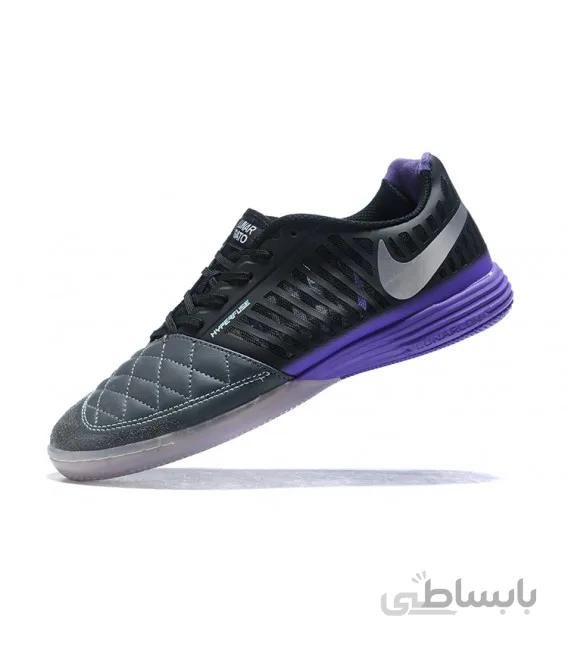 کفش فوتسال نایک لونار گتو های کپی Nike Lunar Gato II IC Purple Black