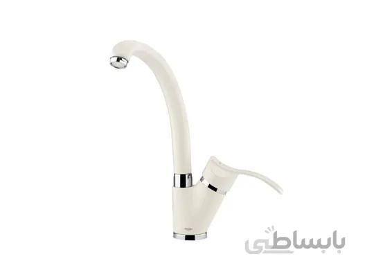 شیر آشپزخانه مدل اپال شیری کروم ا شیر آشپزخانه مدل اپال شیری کروم