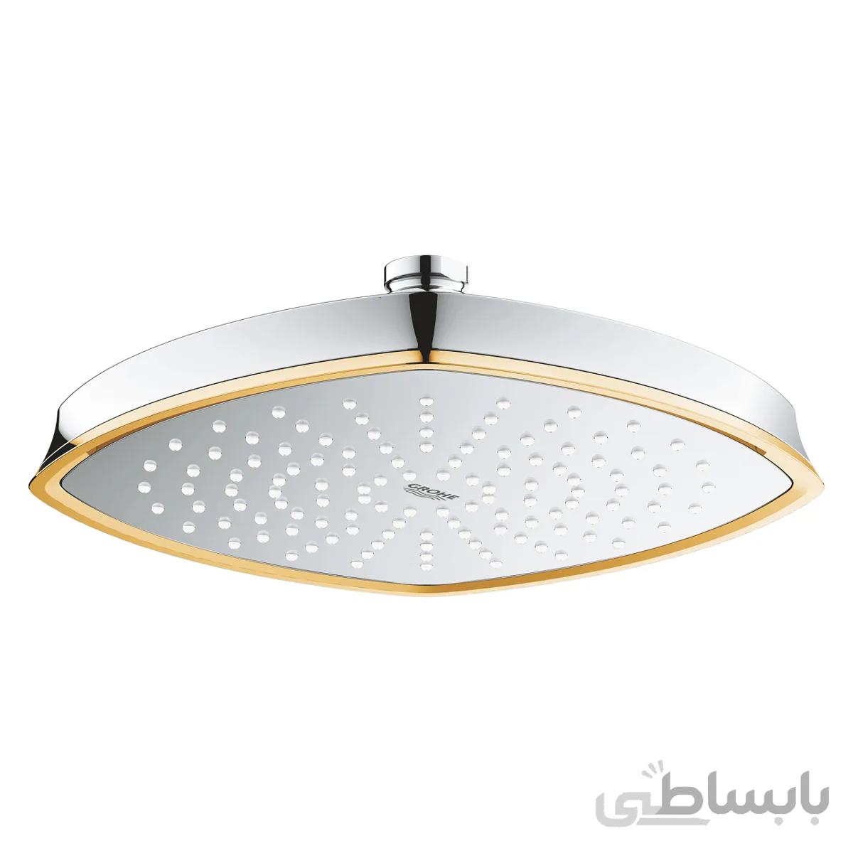 سردوش گلد-کروم گروهه مدل Grandera کد KGR1007 - با علم توکار سقفی ا GROHE GRANDERA 210 HEAD SHOWER 1 SPRAY
