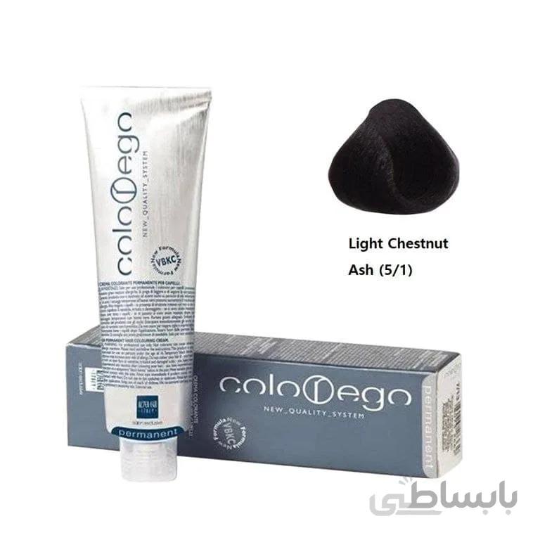 رنگ موی آلتراگو مدل (Colorego) کد 5/1 قهوه ای دودی متوسط