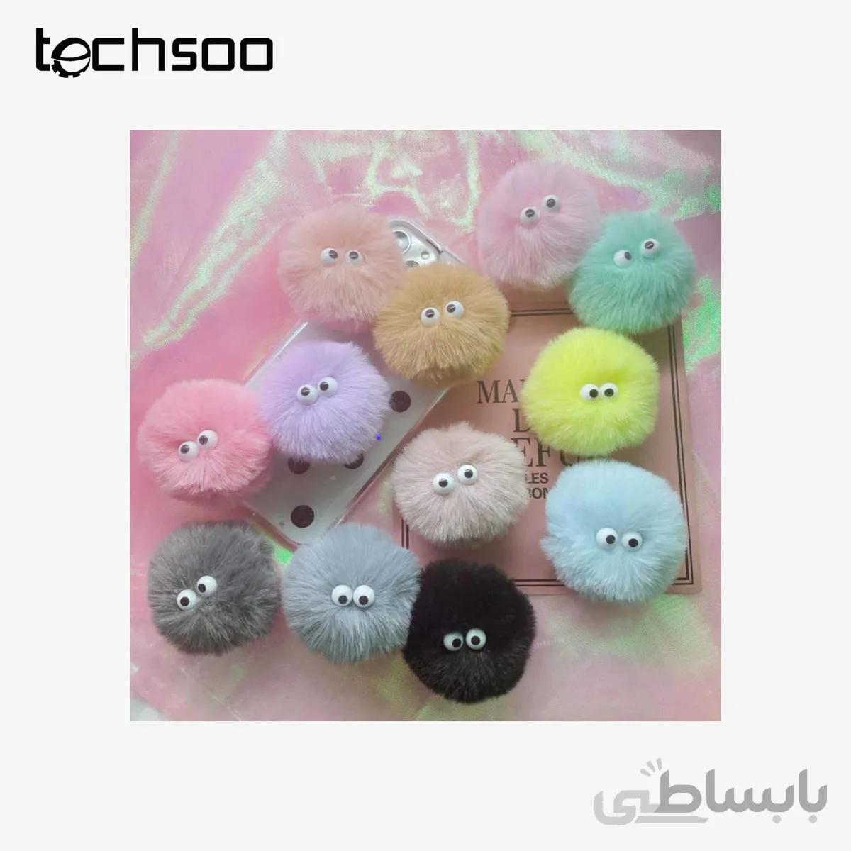 پاپ سوکت خزدار چشم دار Eyes fur Pop socket