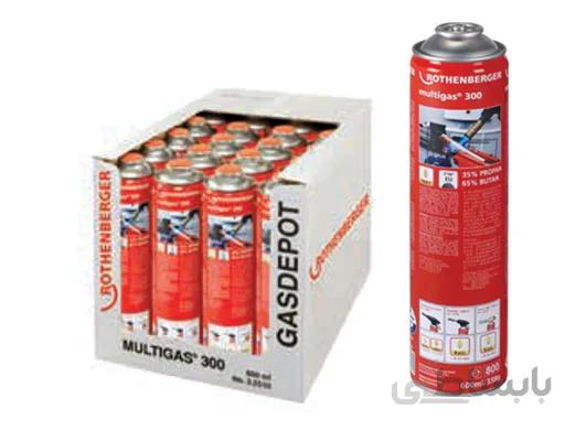 کپسول مولتی گاز 300 سرپیچ اروپایی 600 میلیلیتر روتنبرگر سری A کد RO-035510-A
