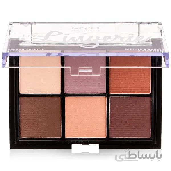 پالت سایه نیکس NYX مدل لید لینگر | ماندگاری بسیار بالا ا NYX Lid Lingerie Shadow Palette