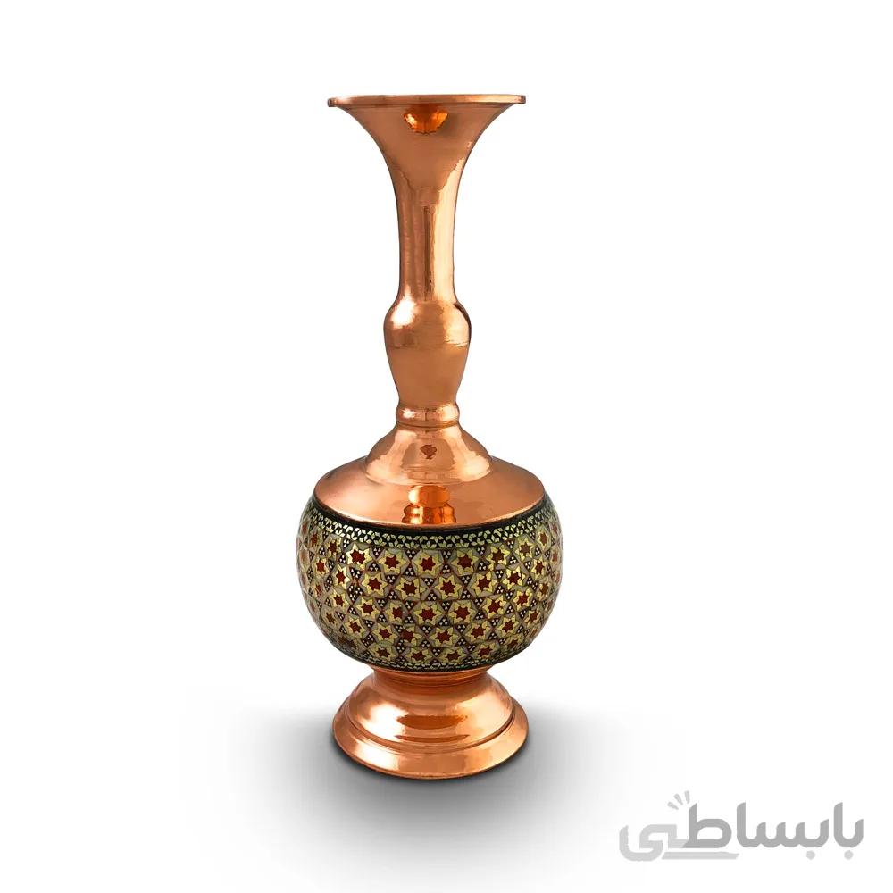 گلدان مس و خاتم مدل فانتزی