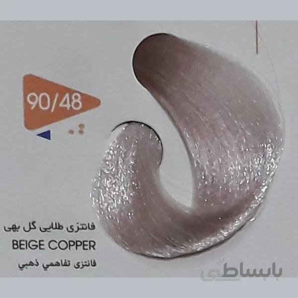 رنگ مو ویتامول (Vitamol) فانتزی طلایی گلبهی (شماره 90/48 هایلایت) حجم 120 میل