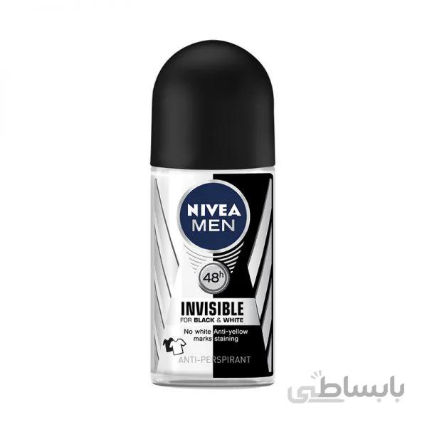 مام مردانه نیوا ۵۰ میل – ماندگاری ۴۸ ساعته – مناسب برای استفاده از هرنوع رنگ لباس – Nivea men Black & White