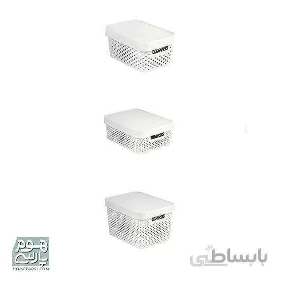 باکس ارگانایزر کرور مدل INFINITY رنگ سفید 3 سایز