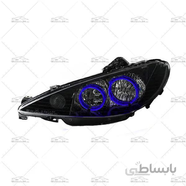 چراغ جلو اسپرت پژو 206 طرح سه بعدی آبی
