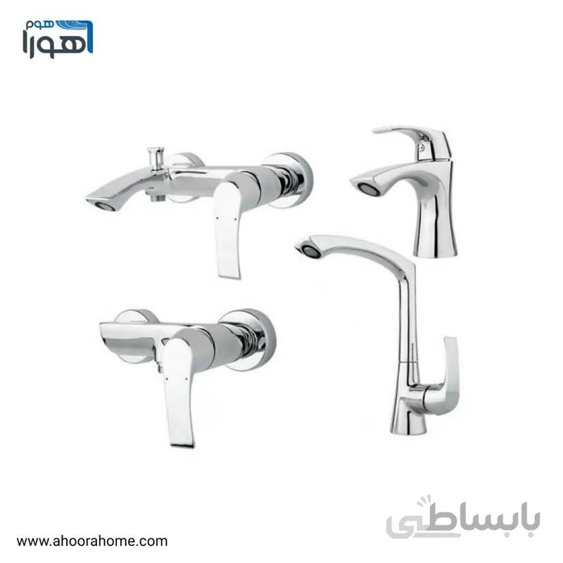 ست شیرآلات راسان مدل لوتوس کروم RASSAN