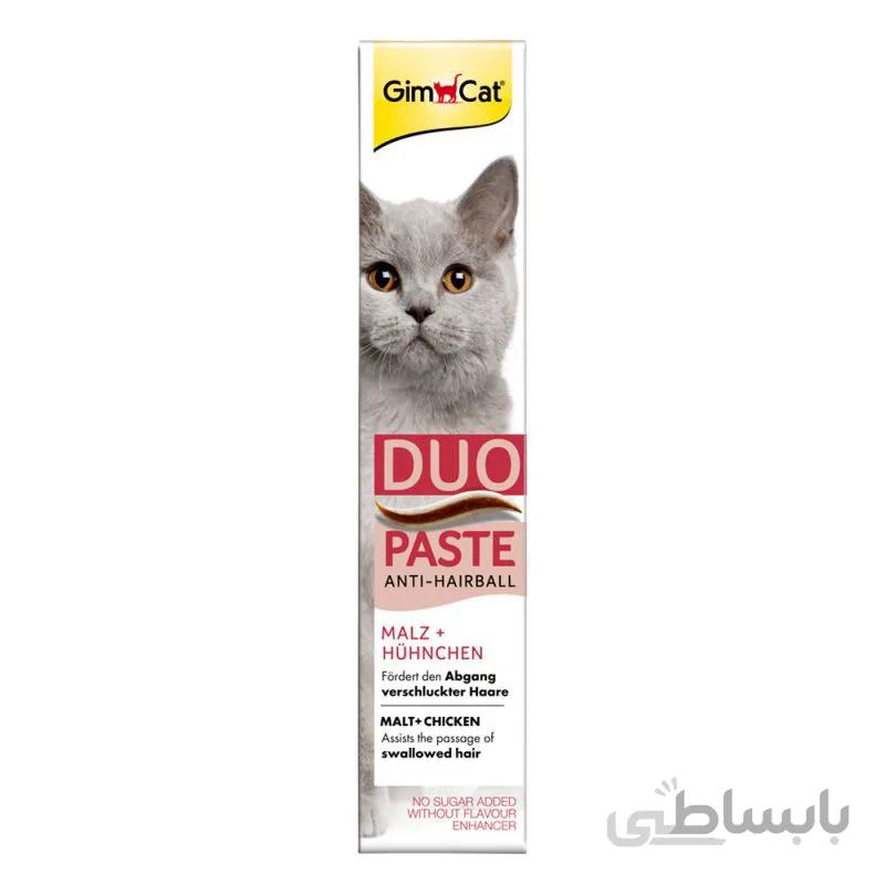 مالت گربه جیم کت آنتی هیربال مدل(Anti-Hairball Duo-Paste Chicken + Malt) طعم مرغ با وزن 50 گرم