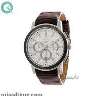 ساعت مچی ویولت مردانه کرنوگراف گرد چرمی استیل مشکی صفحه سفید کد 0412G