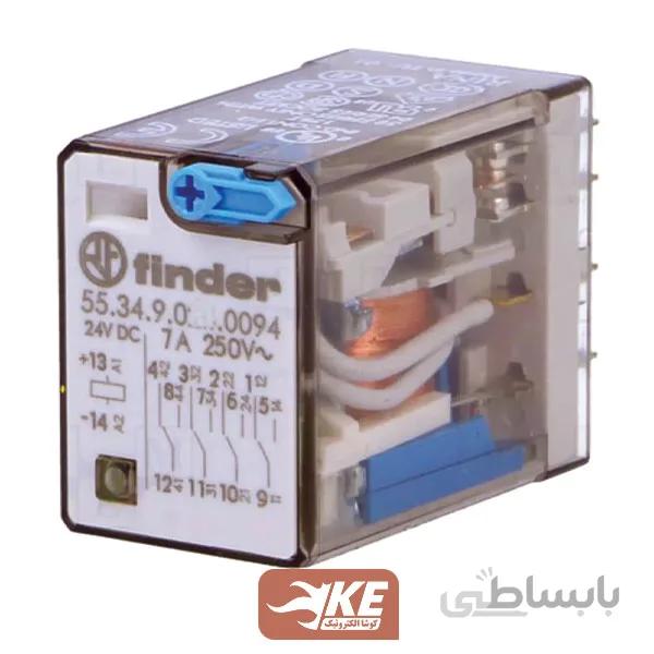 رله 125vDC چهار کنتاکت 7 آمپر فیندر 553491250094