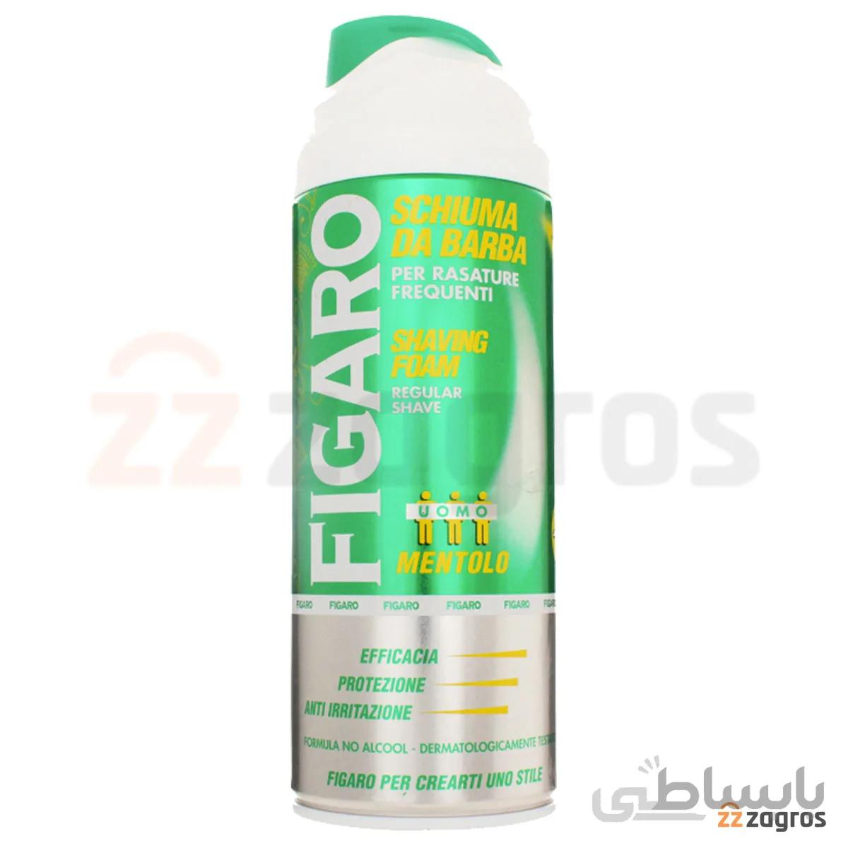 فوم اصلاح FIGARO مدل MENTOLO مناسب پوست معمولی 400 میل