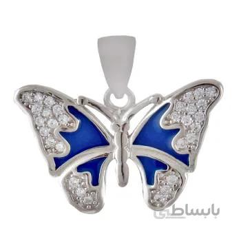اویز گردنبند نقره زنانه مدل پروانه کد PKR_168