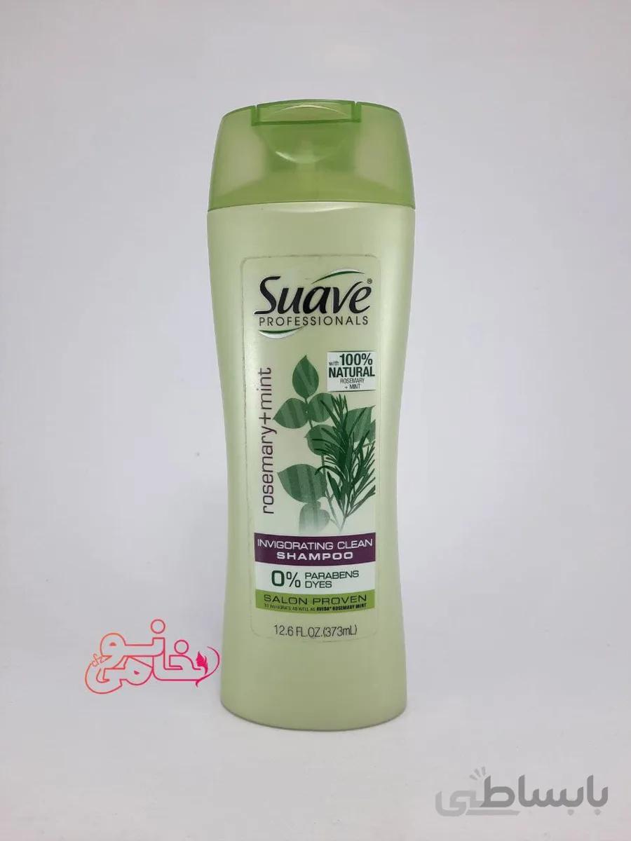شامپو تقویت کننده رزماری و نعناع سواو Suave rosmary and Mint حجم 373 میلی لیتر