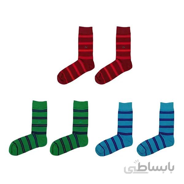 جوراب ساقدار مردانه طرح رینگی رنگی 6 تایی مردانه کد PH473.2 السوان ا Elswan Happy Socks code ph473.2