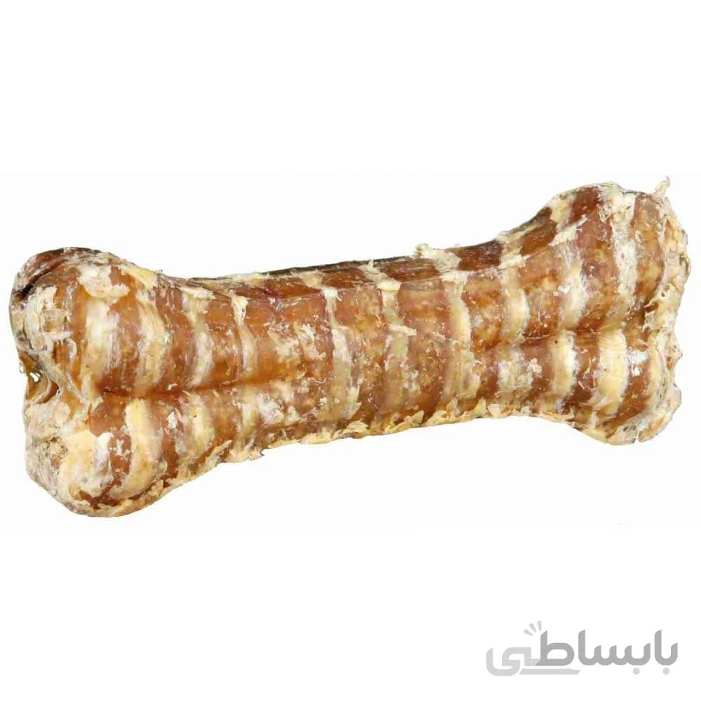استخوان سگ تریکسی پر شده از نای مدل Chewing Bone وزن 90 گرم