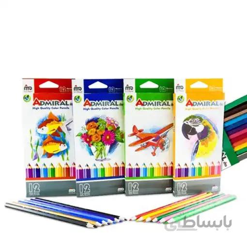 مداد رنگی ۱۲ رنگ آدمیرال مدل MDF