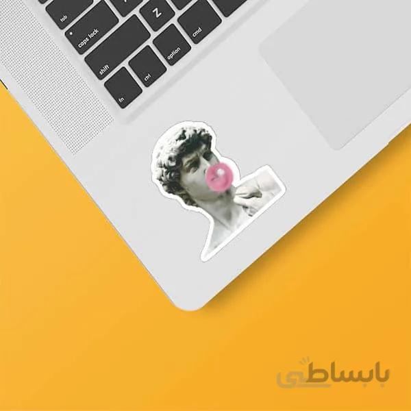استیکر لپ تاپ طرح David Statue 01