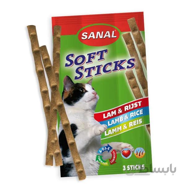 تشویقی مدادی گربه سانال با طعم بره و برنج – Sanal Sticks