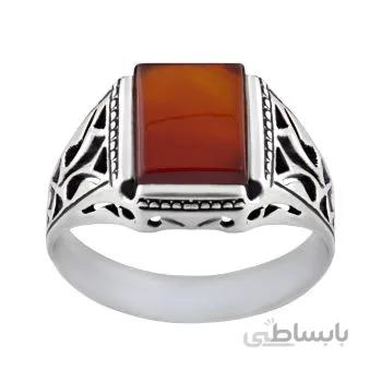 انگشتر نقره مردانه مدل عقیق کد am_053