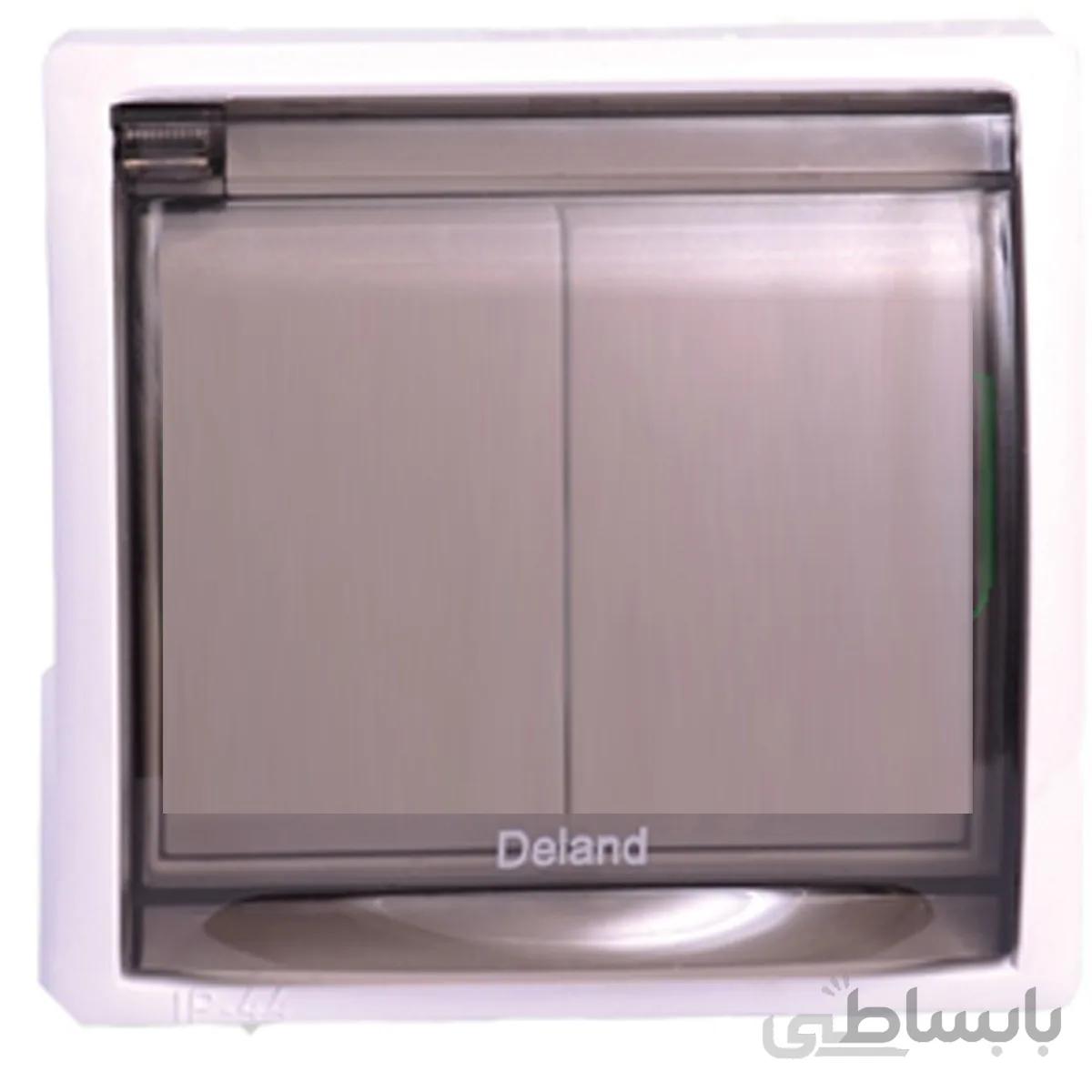 کلید دو پل IP44 دلند طرح بارانی توکار آریا ا Deland IP44 double bridge switch, Aria built-in rain design
