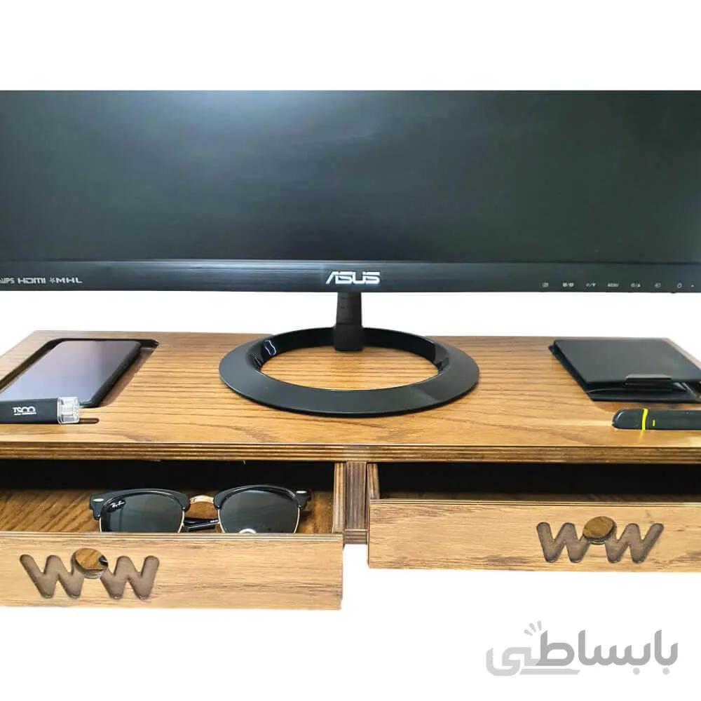 پایه و نگهدارنده مانیتور به همراه کشو