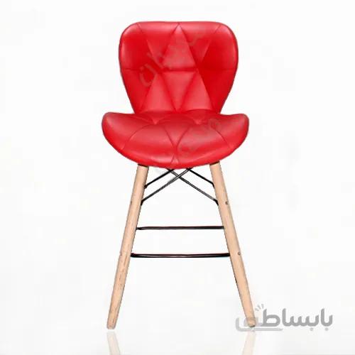 صندلی اپن زین اسبی پایه چوبی بلند O-2106