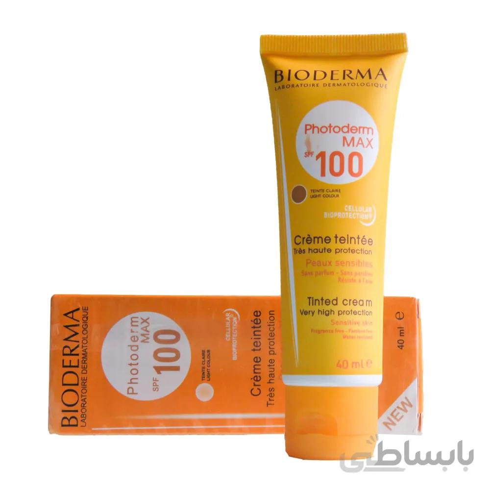 کرم ضدآفتاب بی رنگ مکس SPF50+ بایودرما ا Bioderma Photoderm Max Cream SPF 50+