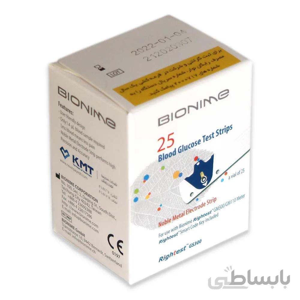 نوار تست قند خون بايونيم مدل Bionime GS300 Blood Glucose Test Strips GS300 ا Blood Lancets Ok Lance Lancets 2