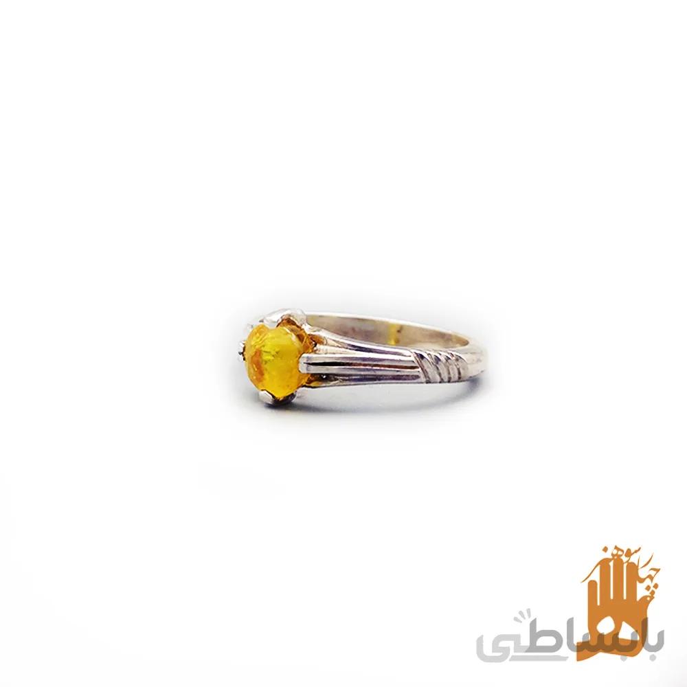 انگشتر نجفی نگین یاقوت زرد طبیعی