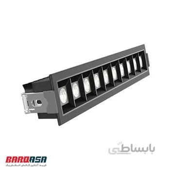 چراغ خطی توکار 25وات اکووات دارک لایت سفید مشکی