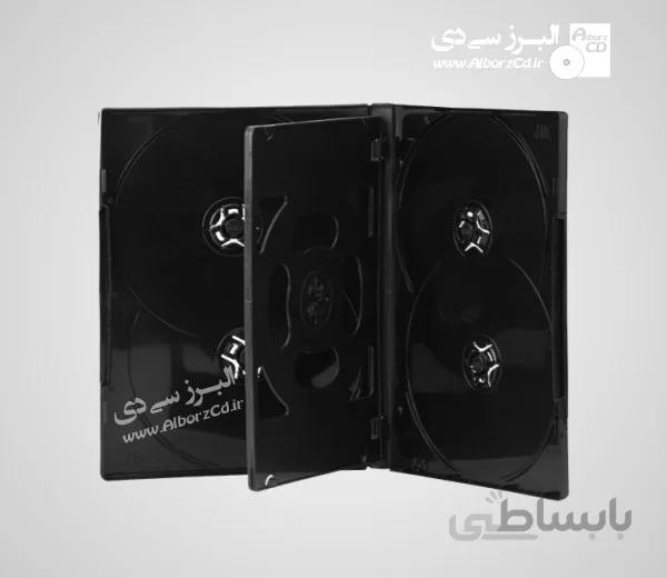 قاب دی وی دی 6 عددی مشکی مات آکو