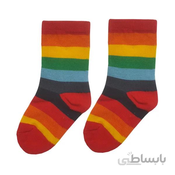 جوراب راه راه رنگارنگ بچه گانه دخترانه کد PH379