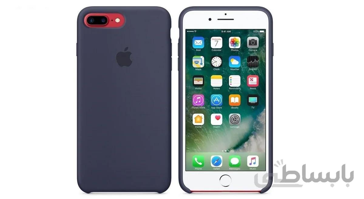 قاب سیلیکونی گوشی اپل ایفون Apple iPhone 7 8 PLUS سورمه ای تیره