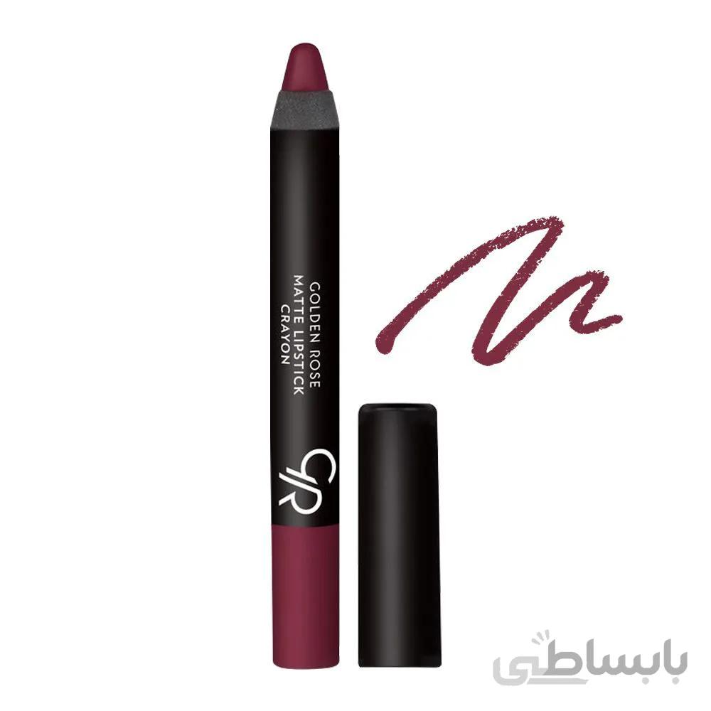 رژ لب مدادی گلدن رز شماره 19 ا Golden Rose Matte Lipstick Crayon No. 19