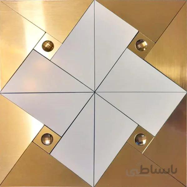 بین کابینتی مثلثی طلایی سفید T161