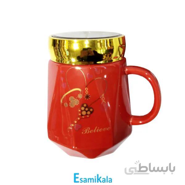 ماگ درب آیینه ای طرح الماس