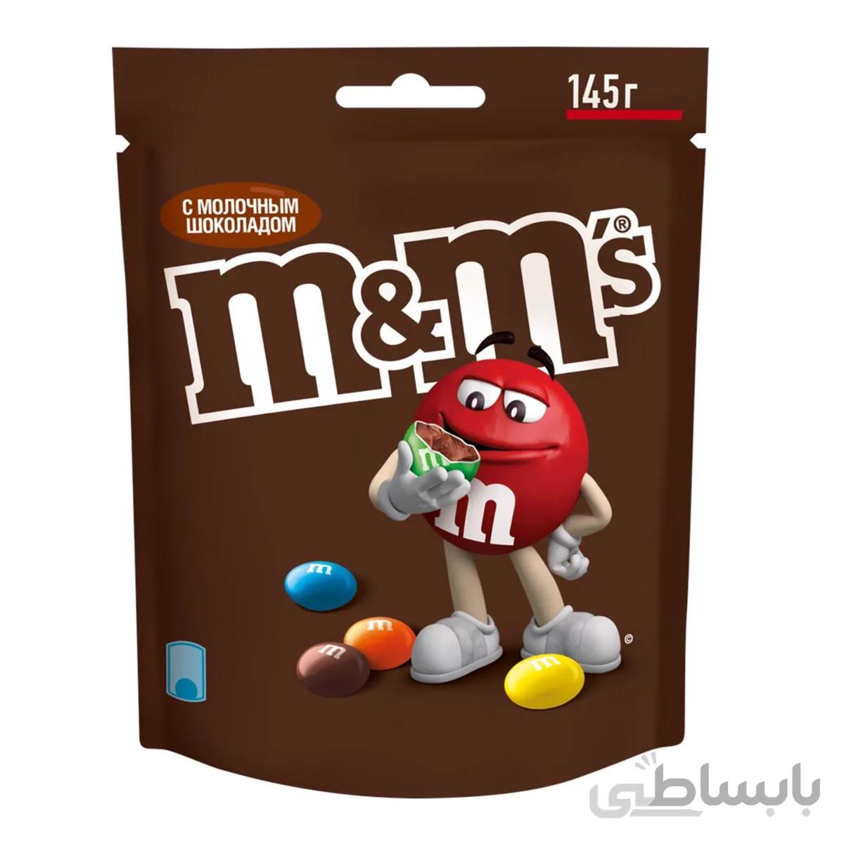اسمارتیز شکلاتی ام اند امز m&m’s بسته 145 گرمی
