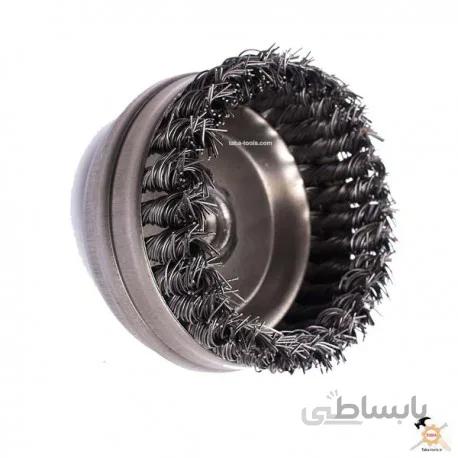 فرچه سیمی کاسه ای 10 سانت بافته کربلایی