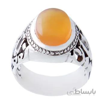 انگشتر نقره مردانه مدل عقیق کد AM_1178