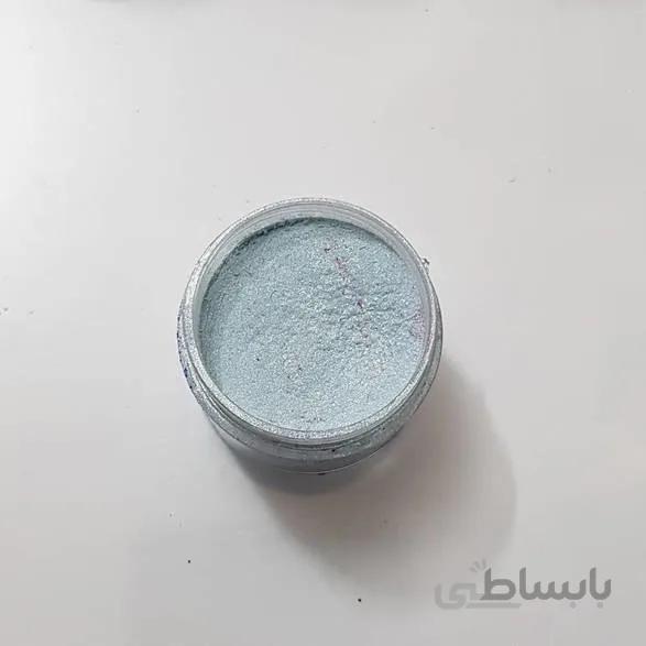 رنگ پودری صدفی آبی محو